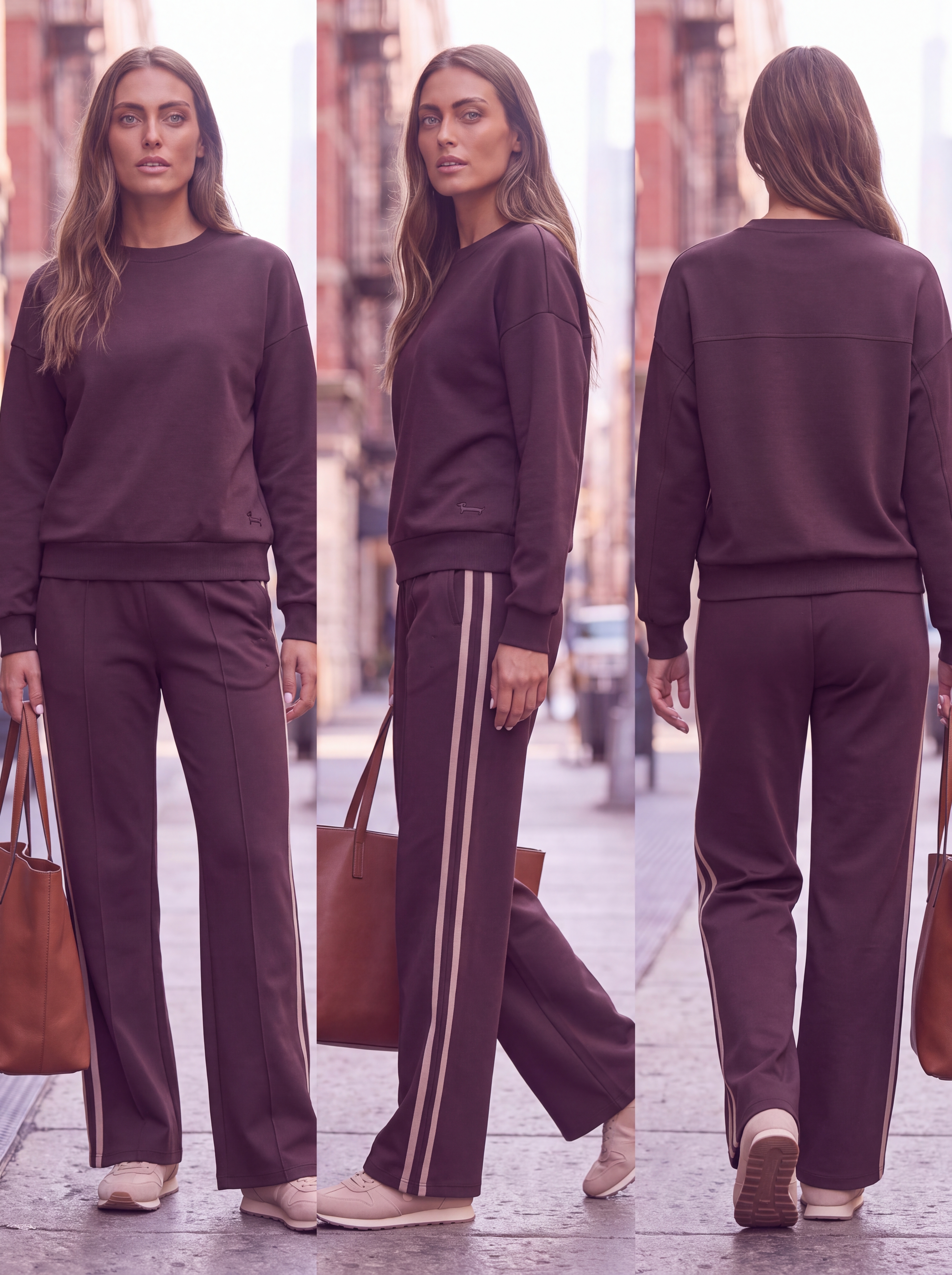 Dámska mikina BROADWAY NYC FASHION SCUBA ESPRESSO Tmavohnedá s.WEAR 12